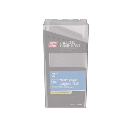 Basf Grip-Rite 2 in. L X 15 Ga. Angled Strip Electro Galvanized Finish Nails 1000 pk GRFN1532M